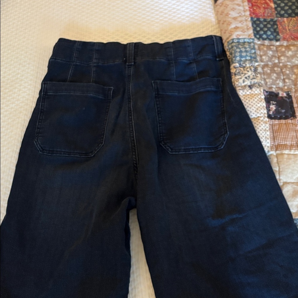 Anthropologie Maeve Colette Knit cropped wide leg pants - Picture 4 of 4